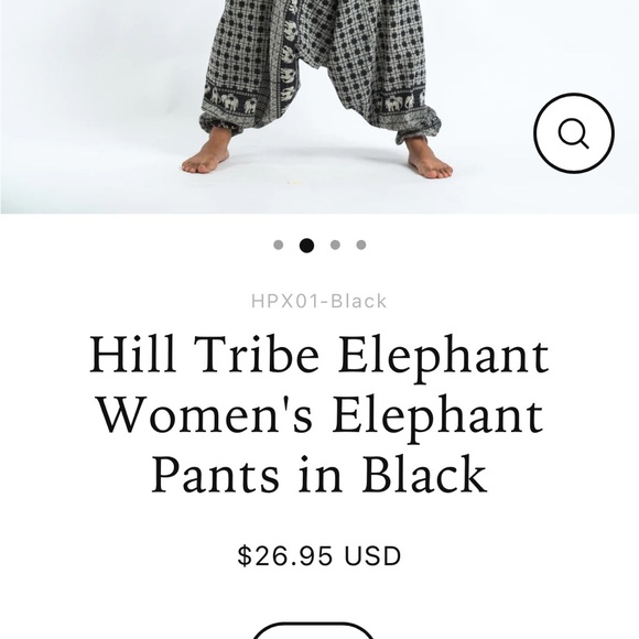 Hill tribe elephant women Aladdin style free cotton pants… - Picture 5 of 12